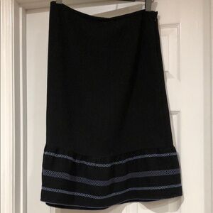 Elegant Black Skirt with Subtle Patterns